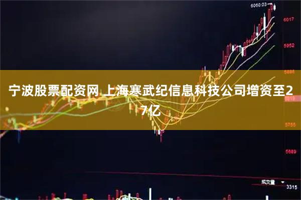 宁波股票配资网 上海寒武纪信息科技公司增资至27亿